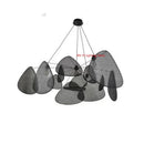 Japanese Handmade Rattan Vine Black Chandelier for Living Room by Ljojo