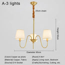 Modern Led Chandelier Lamp for Living Room by Ljojo - Simple Fabric Kitchen Dining Room Lighting