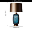 Ljojo Modern American Blue Glass Floor Lamp LED Light Bedroom Living Room Decoration
