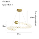 Ljojo Luxury Gold LED Pendant Chandelier for Dining Room & Bedroom