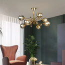 Ljojo Round Restaurant Glass LED Pendant Light | Luxury Industrial Home Decor Chandelier