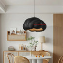French Dining Room Wabi Sabi LED Pendant Lamp Cream Chandelier Fixture by Ljojo