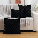 Geometric Gray Plush Pillow Covers for Couch Bed Sofa by Ljojo