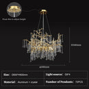 Luxury Gold Tree Branch Teardrop Crystal Chandelier Modern LED Home Decor by Ljojo