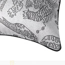 Ljojo Luxe Linen Embroidered Abstract Pillow Set for Sofas and Beds