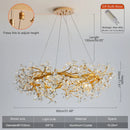 Ljojo Light Luxury Chandeliers: Living Room Crystal Lamp Elegant High-End Circular Dining Room Tea Room Bedroom Lamp