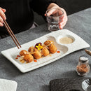 Ljojo Matte Ceramic Serving Plate Set for Molecular Cuisine and Sushi Dining