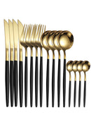 Ljojo 16-Piece Gold Cutlery Set Stainless Steel Tableware Kit