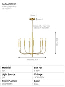 Ljojo Modern Designer Led Chandelier for Dining Room Luxury Decor Minimalist Lighting