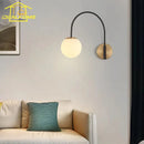 Ljojo Luxury Gold/Black Fishing Wall Lamp LED | Industrial Semicircular Wall Mounted Lighting