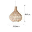 Rattan LED Pendant Lights Vintage Chandeliers - Island Handmade Woven Design