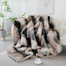 Ljojo Luxury Faux Fur Fluffy Blanket for Beds & Sofa - High-End Soft Decorative Throw