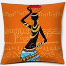 Ethnic African Women Pillowcase by Ljojo | Polyester Cushion Cover for Car & Sofa