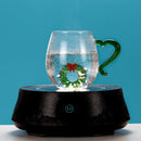 Ljojo 3D Christmas Glass Mug Cup - Snowflake Tree Snowman Design