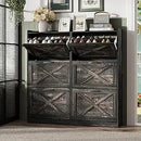 Ljojo™ 6-Drawer Shoe Cabinet with Metal Handles, Entryway Storage Solution