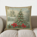 Christmas Red Truck Puppy Decor Pillow Cover for Sofa, Bedroom, Car - Ljojo