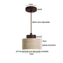 Ljojo LED Pendant Light Yellow Travertine Wood Hanging Lamp