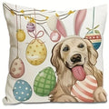 Easter Puppy Cat Egg Pattern Pillowcase - Ljojo Brand Home Decoration