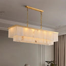 Ljojo All-copper Living Room Chandelier Luxurious Marble Dining Room Lighting Fixtures