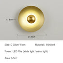 Ljojo Modern Led Wall Light Nordic Creative Color Living Room Iron Wall Lamp