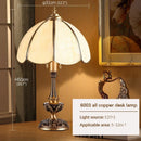 Ljojo Luxury Glass Copper LED Table Lamp for Home Living Room