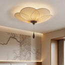 Ljojo Wabi-Sabi Retro Flowers Fabric Ceiling Lamp for Home Decor Bedroom Lighting