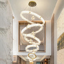 Ljojo LED Staircase Chandeliers Modern Home Decor Pendant Light Lamps
