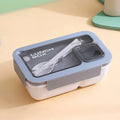 Ljojo 4-Grid Leakproof Bento Lunch Box with Tableware - Portable and Microwave-Safe