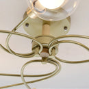 Modern Glass Ball Gold Black Chandelier for Living Room Hall by Ljojo