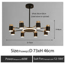 Modern Minimalist Led Chandelier for Living Dining Room Kitchen Bedroom Pendant Lights by Ljojo
