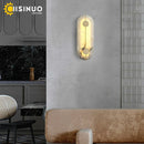 Ljojo Luxury Marble Wall Light: Modern Copper Gold Sconce LED Fixture