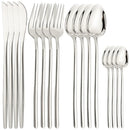 Ljojo 16-Piece Stainless Steel Christmas Dinnerware Set Luxury Cutlery & Tableware