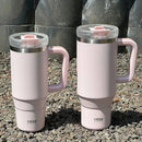 Ljojo 40oz Tumbler Cup Stainless Steel Insulated Coffee Mug with Straw