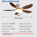 Modern LED Ceiling Fan with Remote Control: Resin Light for Home, Bedroom, Living Room - Ljojo