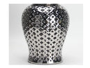 Ljojo™ Silvery Ceramic Hollow Out Storage Jar - Room Decor Bud Vase