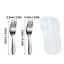 Ljojo Mini Stainless Steel Cutlery Set in Cute Plastic Box