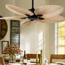 52-Inch Palm Leaf Ceiling Fan Remote Control for Living Room by Ljojo