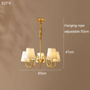 Ljojo Medieval Living Room Copper Chandelier Retro Dining Room Luxury Pendant Lighting