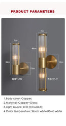 Ljojo Luxury Nordic Glass Wall Lamps: Bedroom Living room Hotel Sconce LED Lighting