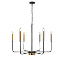 Ljojo Retro Minimalist Black Gold LED Chandelier Pendant Light Modern Stylish Home Decor