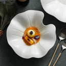 Ljojo Lotus Leaf Ceramic Soup Plate Set for Molecular Cuisine