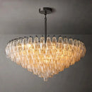 Luxury Amber Glass LED Ceiling Chandelier for Living Room Dining by Ljojo