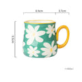 Ljojo 16oz Hand Drawn Ceramic Mug, Breakfast Cereal Coffee Cup