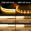 Ljojo 4mm COB LED Strip Lights 480Led/M DC12V TV Backlight Linear Tape Lighting