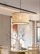 Hand Knitted Bamboo E27 Pendant Light Chandelier for Kitchen by Ljojo