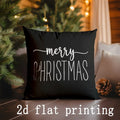 Christmas-themed Ljojo Pillows: Merry, Hello, Farm Fresh Pattern Cushion Cover for Sofa Bedroom Car.