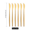 Ljojo Matte Gold Tableware Cutlery Set Stainless Steel Flatware Kitchen Dinner