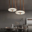Ljojo Marble Chandelier: Trendy LED Pendant Light for Stylish Indoor Lighting