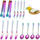 Ljojo 14-Piece Mini Cutlery Set: Tongs, Spatulas, Spoons, Forks - Non-Stick Tableware