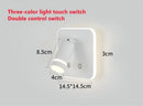 Ljojo LED Spotlight USB Rechargeable Wall Lamp for Living Room - Indoor Bedroom Decor Lighting